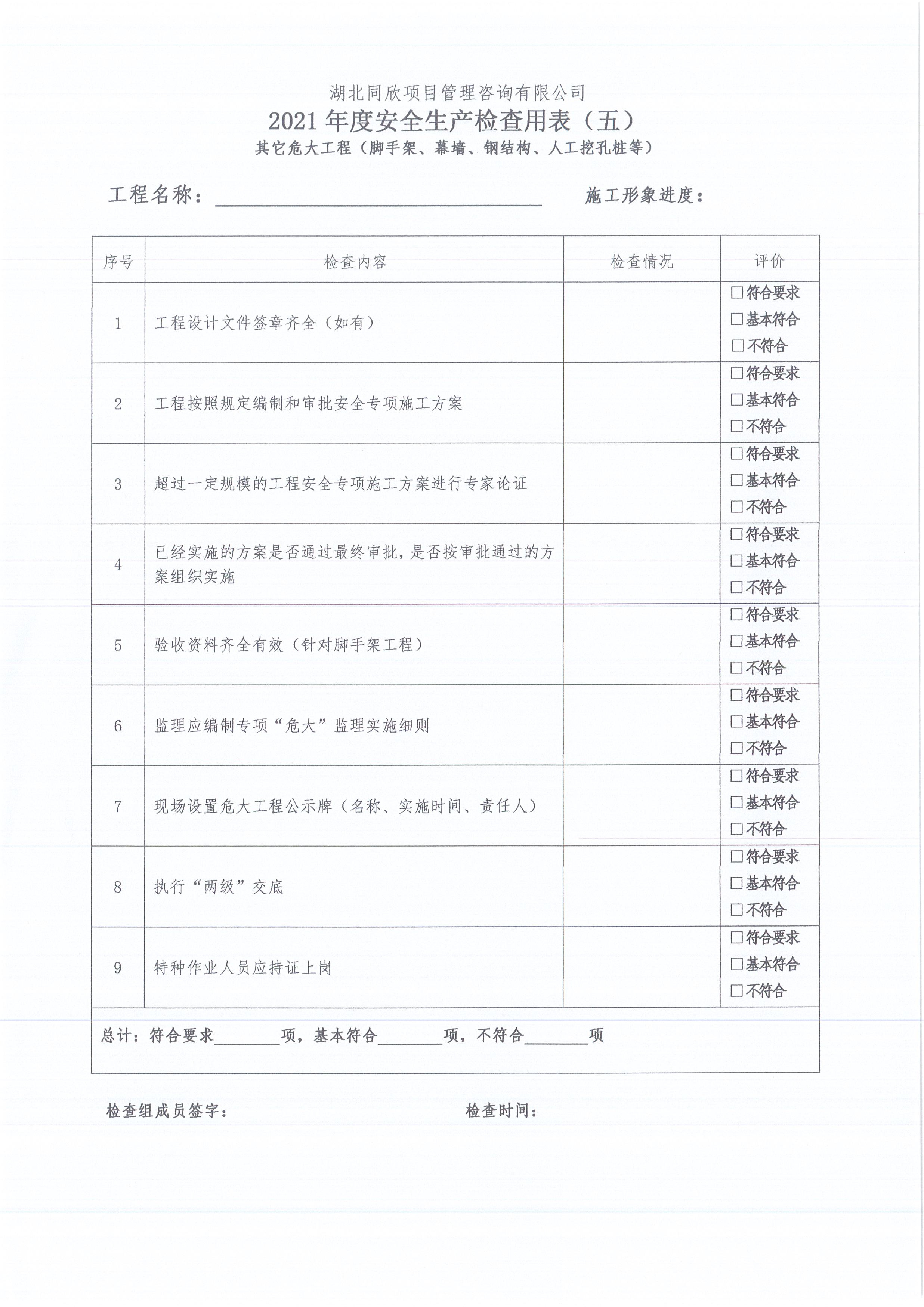 湖北同欣[2021]10號(hào)關(guān)于開展公司在監(jiān)項(xiàng)目安全生產(chǎn)提升行動(dòng)的通知7